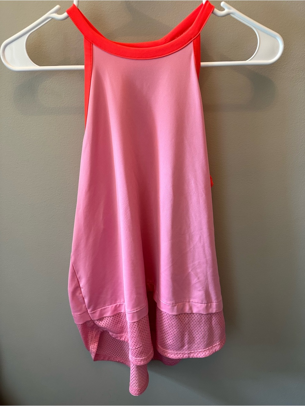 Under Armour Pink Athletic Tank with Neon Coral Trim